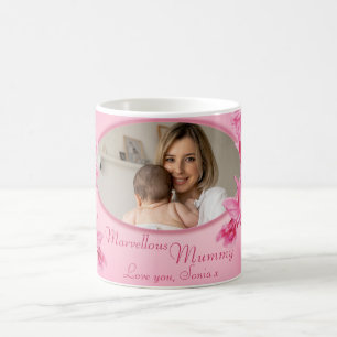 Herrliche Mummy-Rosa-Orchidee "Eigenes Foto" Tasse