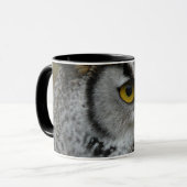 Herrliche nahe hohe Eulen-Fotografie Tasse (Vorderseite Links)