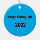 Herrliche Ocean Shows Sonnenuntergang Foto Keramik Ornament (Hinten)