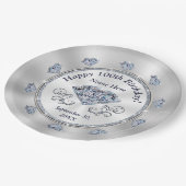 Herrliche Personalisierte, 100. GeburtstagsTeller Pappteller (Schrägansicht)