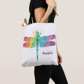 Herrliche Regenbogenwatercolor-Libelle Tasche (Von Nahem)