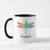 Herrliche Regenbogenwatercolor-Libelle Tasse (Links)