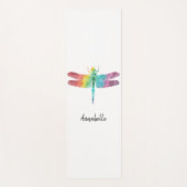 Herrliche Regenbogenwatercolor-Libellen-Silhouette Yogamatte (Vorderseite)