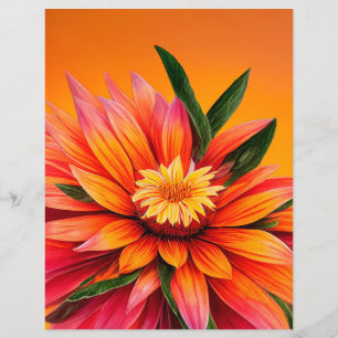 Herrliche rosa, orange und gelbe Blume