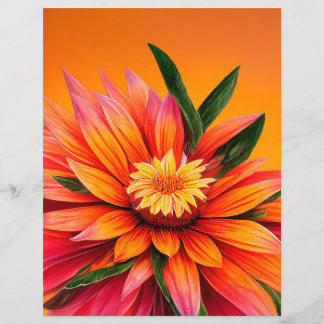 Herrliche rosa, orange und gelbe Blume