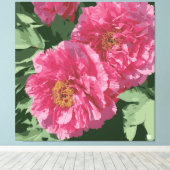 Herrliche Rosa-Pony auf der Leinwand. Leinwanddruck (Insitu (Holzboden))