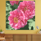 Herrliche Rosa-Pony auf der Leinwand. Leinwanddruck (Insitu (Wohnzimmer))