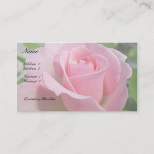 Herrliche rosa Rosen-Geschäfts-Karte Visitenkarte