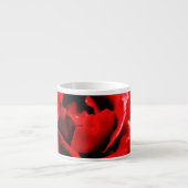 Herrliche Rote Rose mit Morgentauben Espressotasse (Vorderseite)