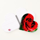Herrliche rote Rose mit Morgentauben Notizblock (Innenseite)