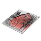 Herrliche rote Scheune Fliese (Seite)