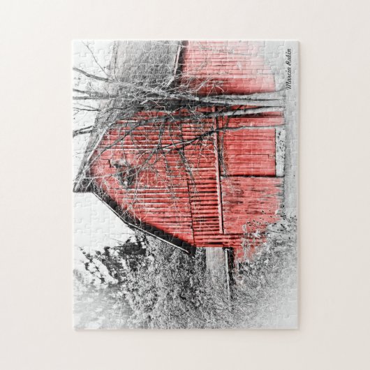 Herrliche rote Scheune Puzzle (Vertikal)