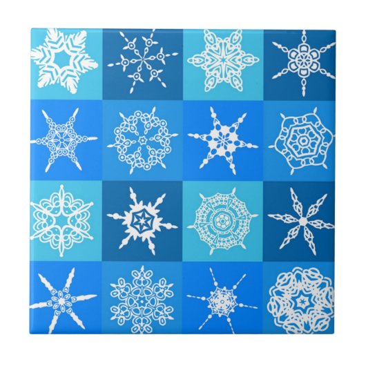 HERRLICHE SCHNEEFLOCKEN FLIESE (Vorderseite)