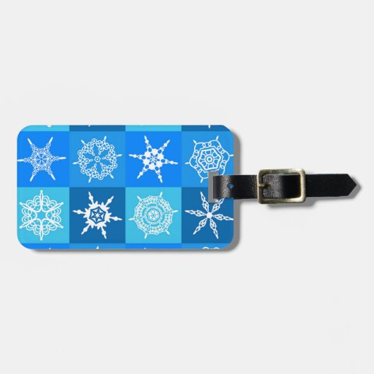 HERRLICHE SCHNEEFLOCKEN GEPÄCKANHÄNGER (Vorderseite horizontal)