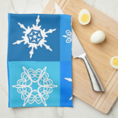 HERRLICHE SCHNEEFLOCKEN HANDTUCH (Viertel Falte)