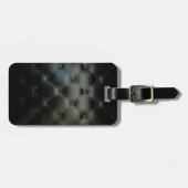 Herrliche schwarze lederne Beschaffenheit Gepäckanhänger (Vorderseite horizontal)