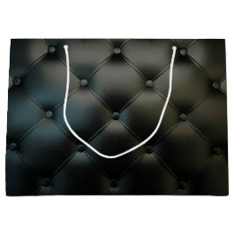 Herrliche schwarze lederne Beschaffenheit Große Geschenktüte