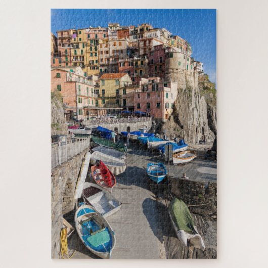 Herrliche Sicht auf Manarola, Cinque Terre, Italie Puzzle (Vertikal)