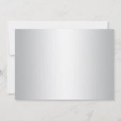 Herrliche Silberblauer FOTO-Taufe Einladung (Rückseite)