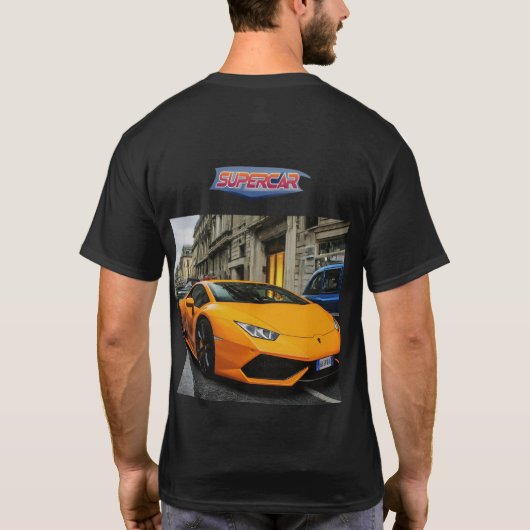 Herrliche Supercar Männer's T - Shirt Design. (Rückseite)