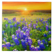 herrliche Texasbluebonnets Fliese (Vorderseite)