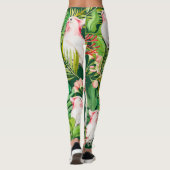 Herrliche tropische Pflanze und Vögel Leggings (Rückseite)