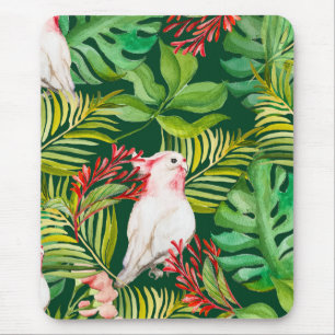Herrliche tropische Pflanze und Vögel Leggings Mousepad