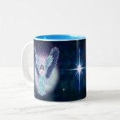 Herrliche Türkis-Saphir-blauer Engels-Tasse Zweifarbige Tasse (Vorderseite Links)