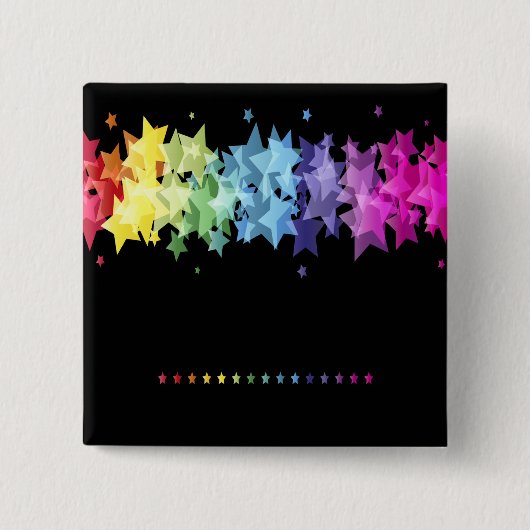 Herrliche und bunte Sterne Button (Vorderseite)