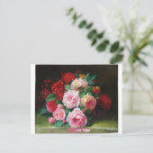 Herrliche Vintage Blume Postkarte (Stehend Vorderseite)