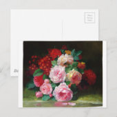 Herrliche Vintage Blume Postkarte (Vorne/Hinten)