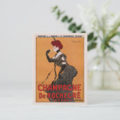 Herrliche Vintage Jugendstil-Champagner-Wertung Postkarte (Stehend Vorderseite)