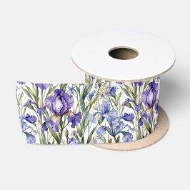 Herrliche violette und blaue Schwertlilie Satinband