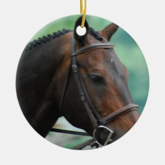 Herrliche Warmblood Pferdeverzierung Keramik Ornament (Vorne)