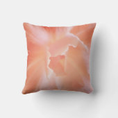 Herrliche weiche Lachse farbige Begonie Kissen (Rückseite)