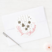 Herrliche Weihnachtsaufkleber Runder Aufkleber (Umschlag)