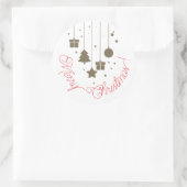 Herrliche Weihnachtsaufkleber Runder Aufkleber (Tasche)