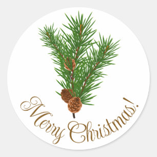 Herrliche Weihnachtsaufkleber Runder Aufkleber