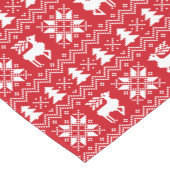 Herrliche Weihnachtsstrickjacke-inspirierter roter Kurzer Tischläufer (Ecke)