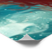 Herrlicher Abstieg aus dem Wasser Poster (Ecke)