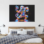 Herrlicher Affenstil Leinwanddruck (Insitu (Schlafzimmer))
