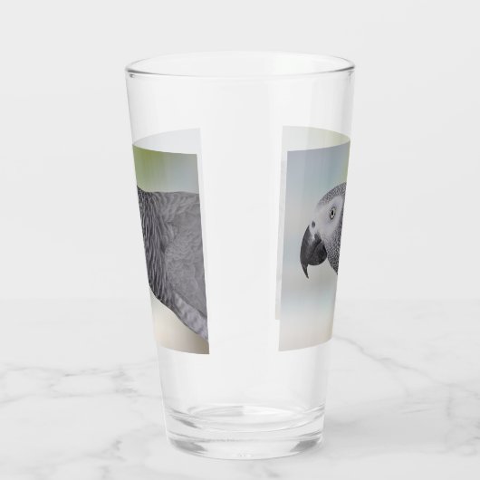 Herrlicher afrikanisches Grau-Papagei Glas (Rechts)