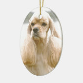 Herrlicher Amerikaner Cocker spaniel Keramikornament (Links)