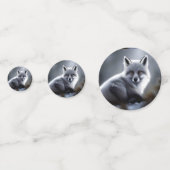 Herrlicher Artikfox und Silbertongestein Konfetti (Vorderseiten)