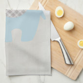 Herrlicher Baby-Elefant im Blau Küchentuch (Viertel Falte)