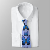Herrlicher blauer Morpho Schmetterling Krawatte (Gebunden)