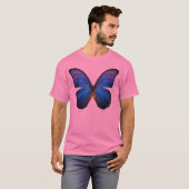 Herrlicher blauer Morpho Schmetterling T-Shirt (Vorne ganz)