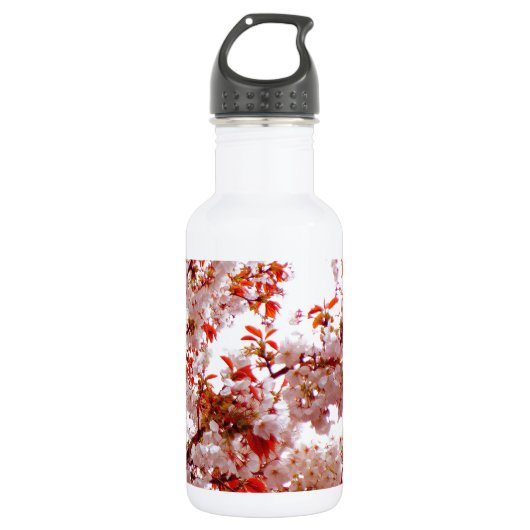 HERRLICHER BLUMENSTRAUSS DER BLÜTE EDELSTAHLFLASCHE (Vorderseite)