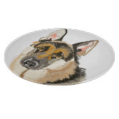 Herrlicher deutscher Hirte, Zeichnend Alsationshun Schneidebrett (Ecke)