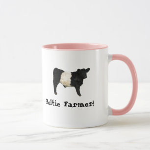 Herrlicher Galloway Steer Cutout Beltie Farm Tasse